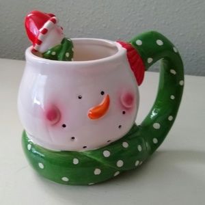 Novelty Gift Snowman Hot Cocoa Mug and Spoon Set